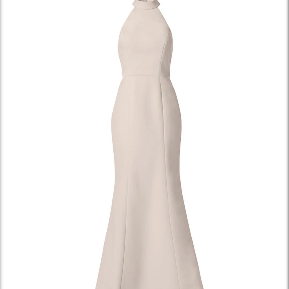 Amsale bridesmaid dress in champagne